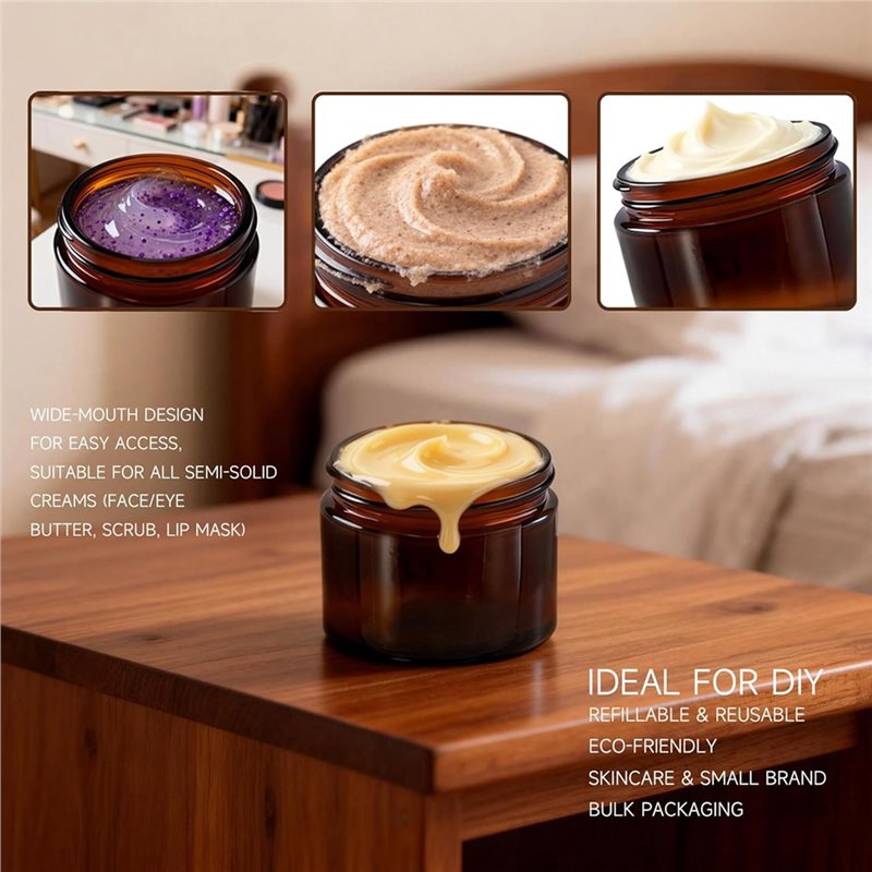 Amber Jar Candle - AA05 Für selbstgemachte Kosmetik, Balsame, Kerzen,