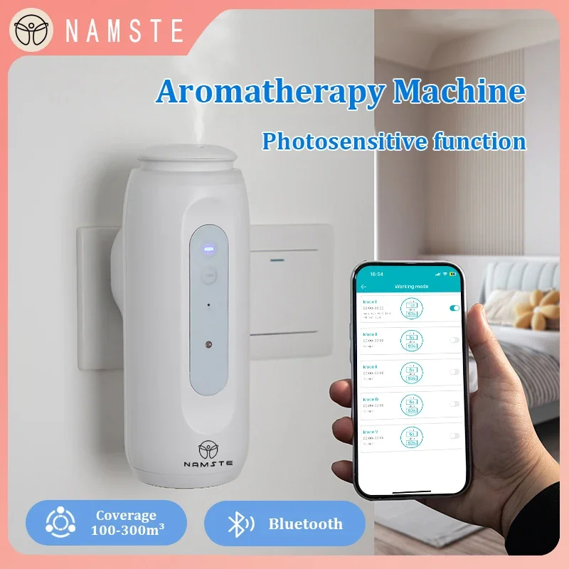 Home Fragrance Flowers - NAMASTE Tragbarer intelligenter Diffusor, 300 m3,
