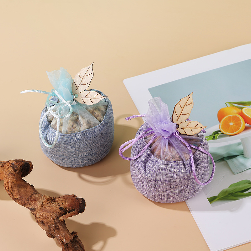 Aroma Bead Sachet - 3 Stück Leinen-Aromabeutel mit Pflanzenperlen, langanhaltender