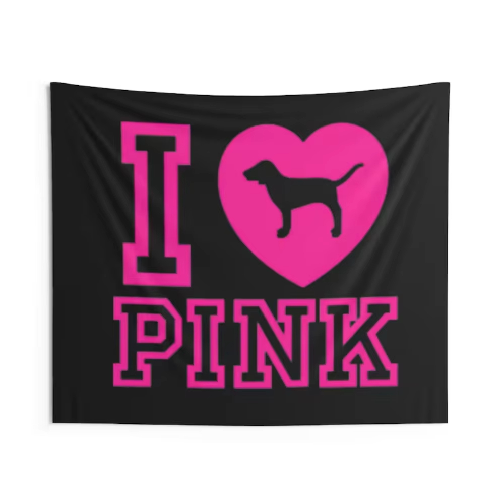 Home Fragrance Victoria Secret - McBling Y2K I Love Pink Wandteppich