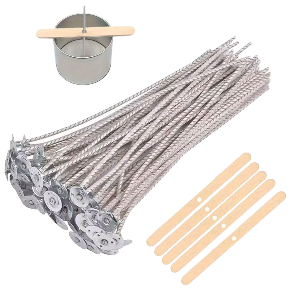 Wooden Wick Candle - 55 Stück Blumen-Kerzendocht, Holzstab, Halten für