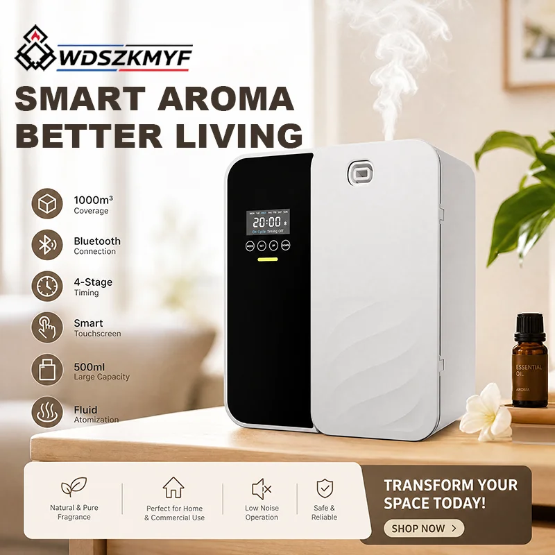 Home Fragrance Diffuser Electric - Elektrischer wasserloser Duftdiffusor zur Wandmontage, Bluetooth-Aromatherapiegerät