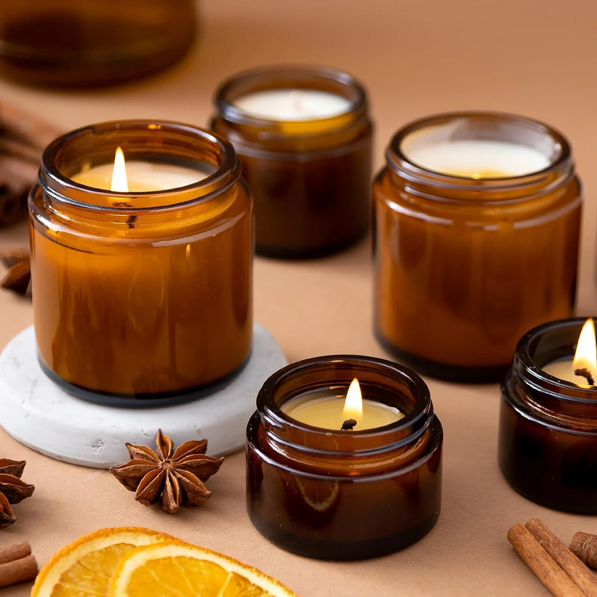 Glas-Kerzengläser, 4oz Bernste – Amber Jar Candle Bewertung und Preis