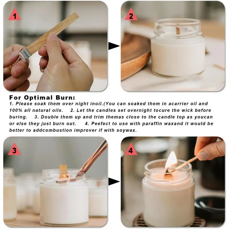 100 Stück Premium-Kerzendochte – Wooden Wick Candle Bewertung und Preis