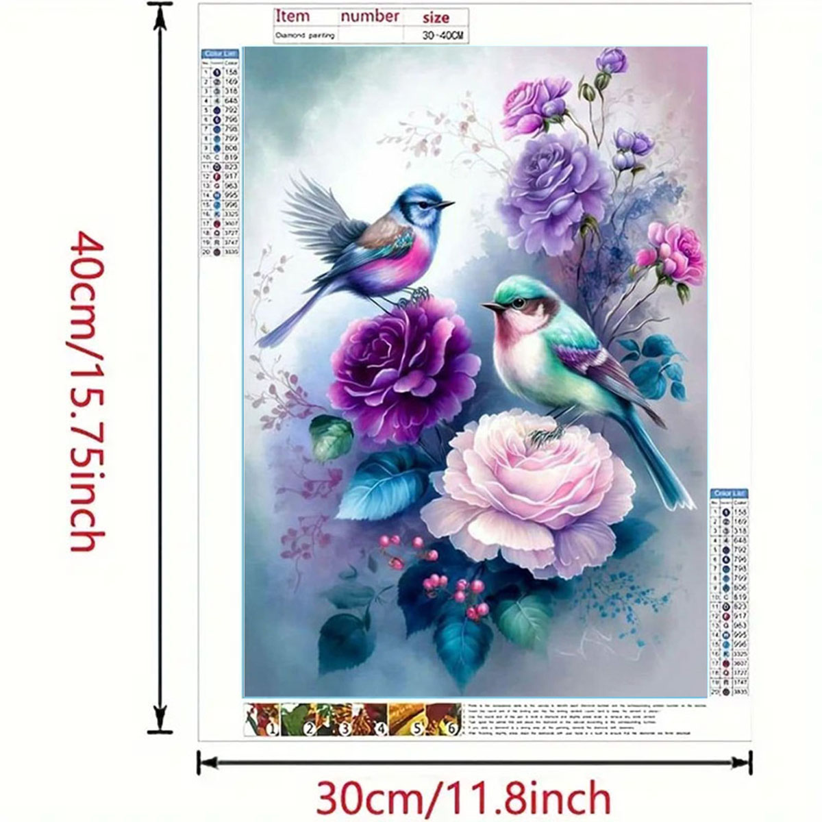 1 Set Diamant-Malerei „Vogelge – Home Fragrance Flowers Bewertung und Preis