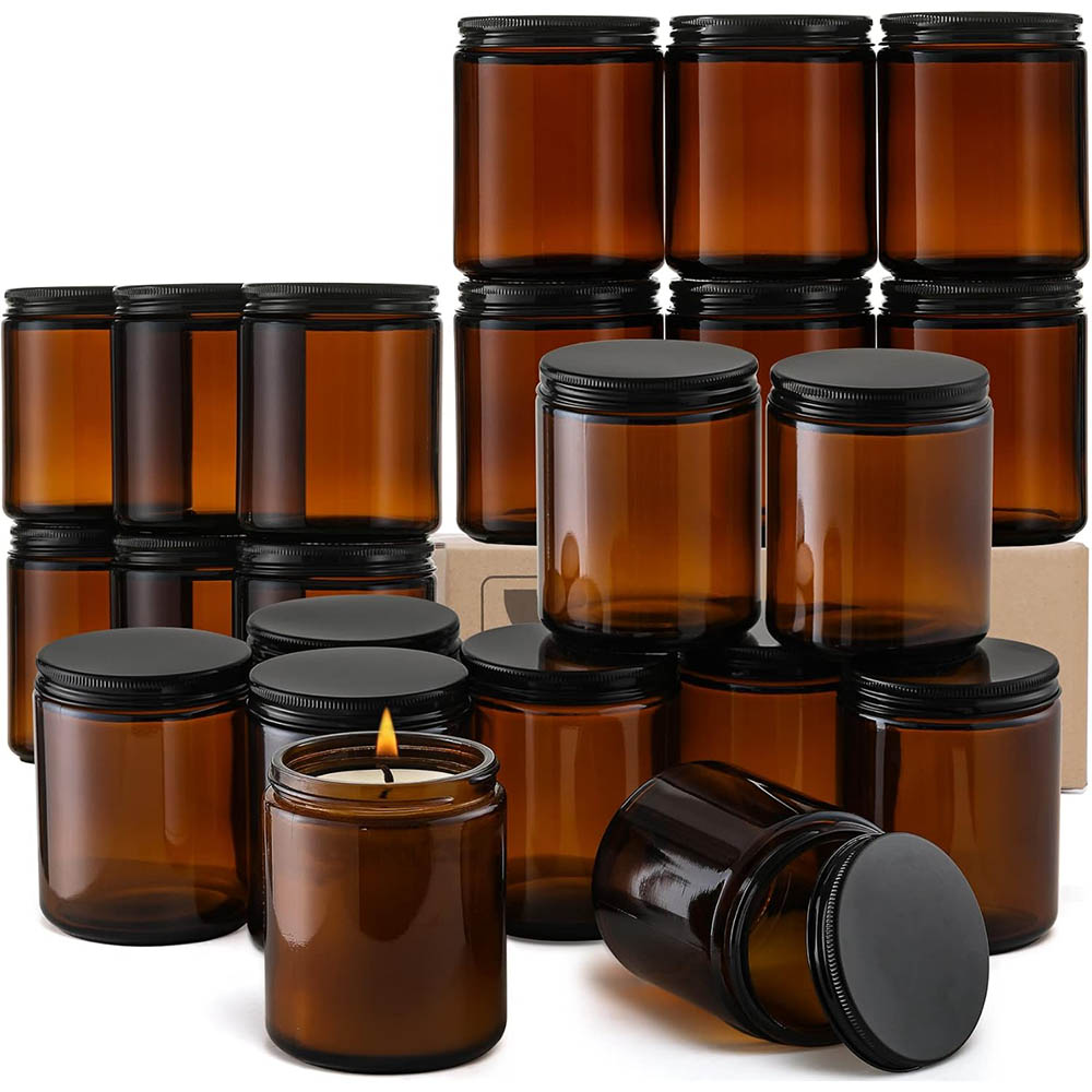 8oz Bernsteinfarbene Glasgläse – Amber Jar Candle Bewertung und Preis