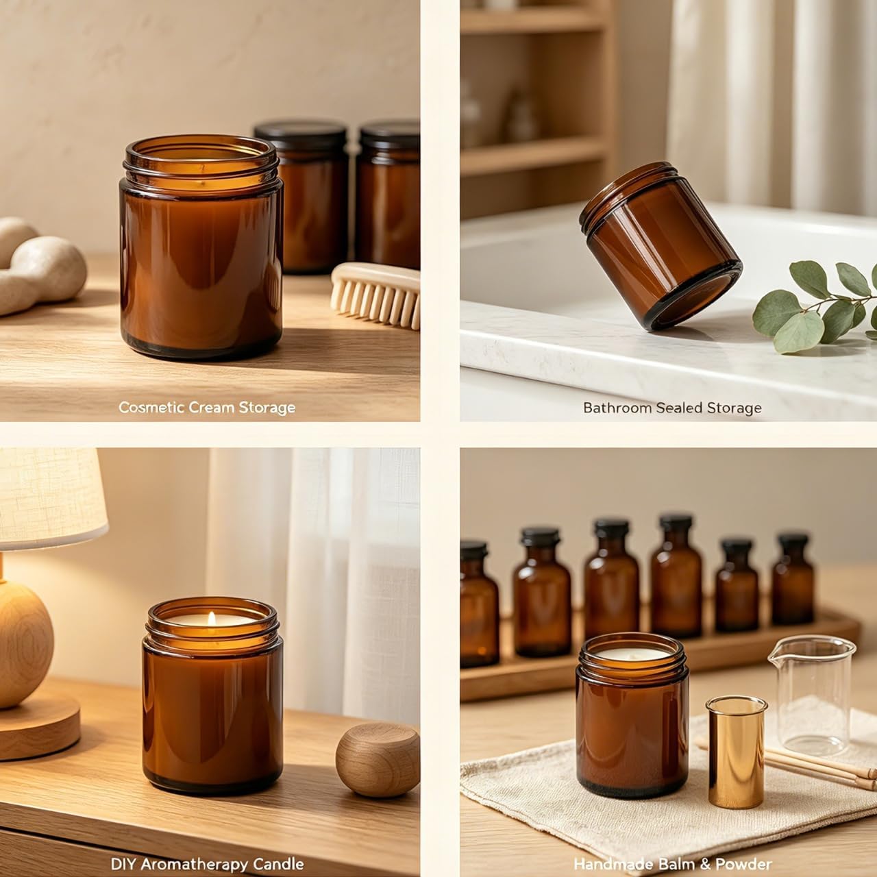 30er-Pack 8oz Bernsteinfarbene – Amber Jar Candle Bewertung und Preis