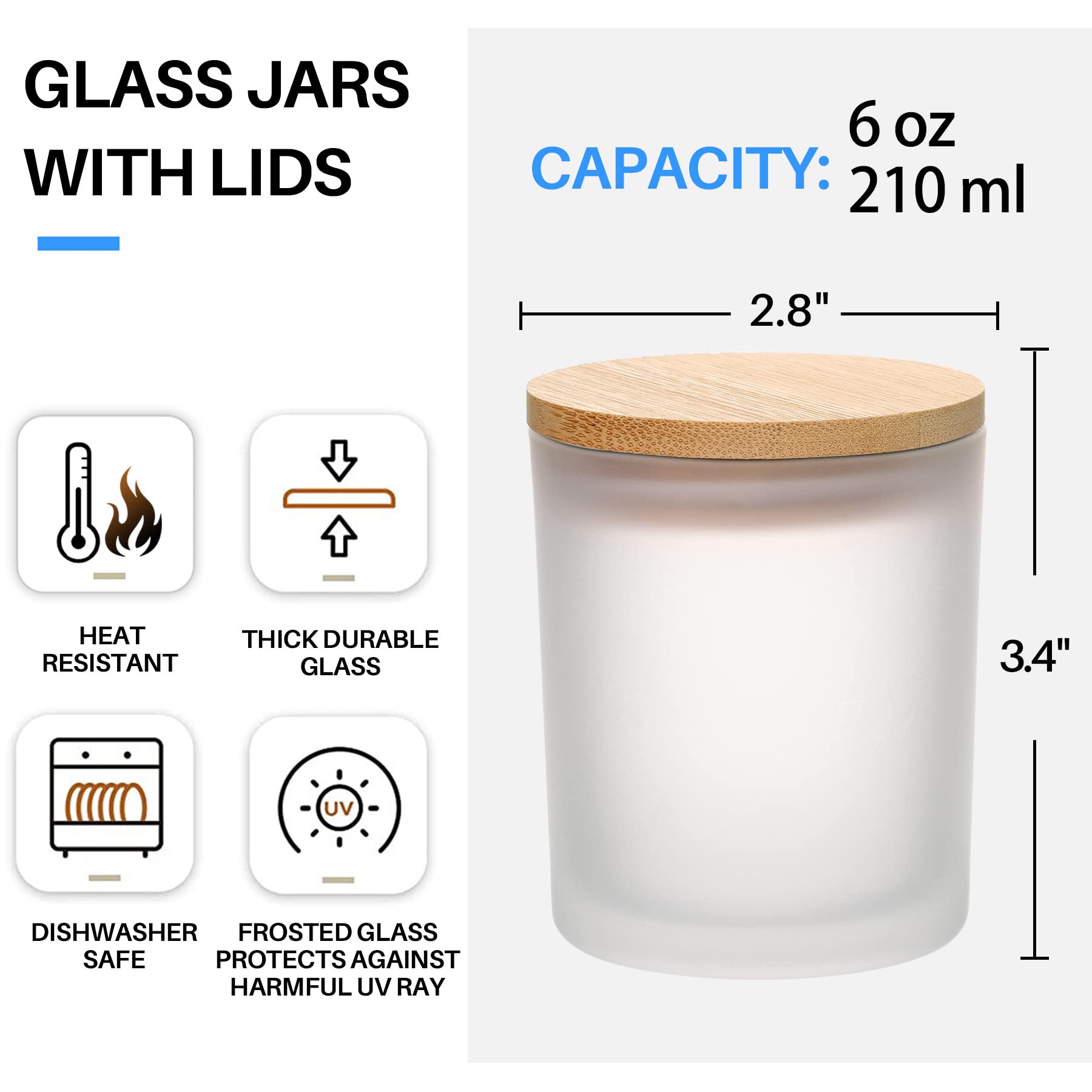 6er Pack 6 Unzen Milchglas aus – Amber Jar Candle Bewertung und Preis