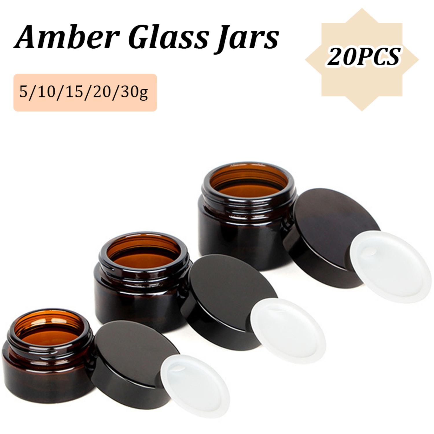 20 kleine bernsteinfarbene Gla – Amber Jar Candle Bewertung und Preis