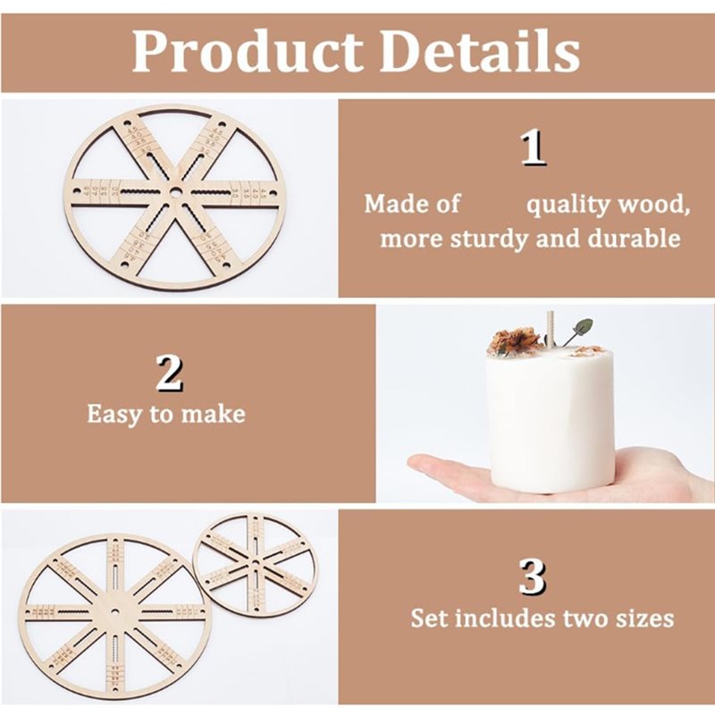 ABUI-Dochthalter, 2-teiliges D – Wooden Wick Candle Bewertung und Preis